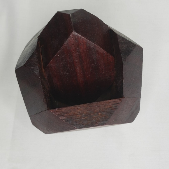 Geometric Wood Block Business Card Holder - Picture 6 of 9